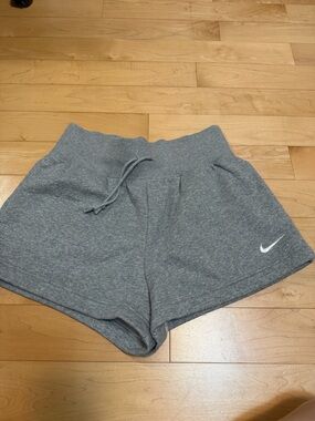 Nike Women’s Gray Athletic Fleece Shorts with Drawstring